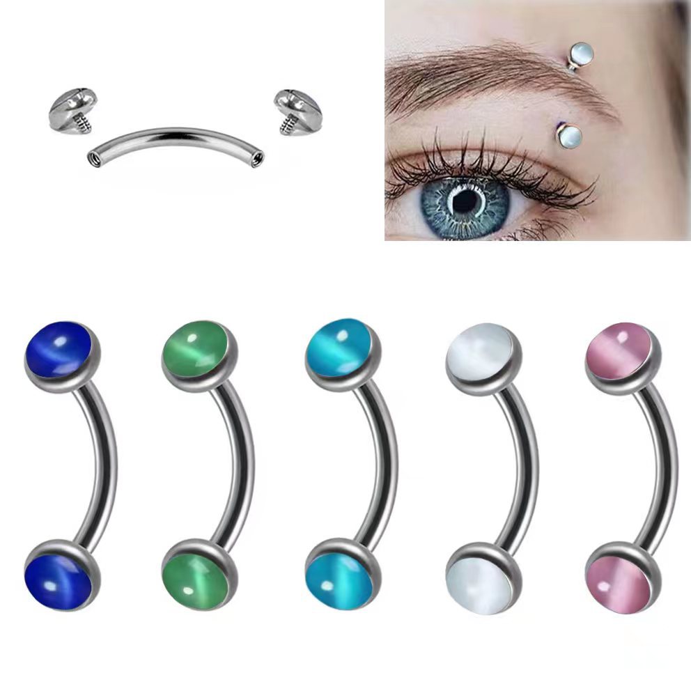 1Piece Eyebrow Piercing Banana - مراجعة Rook Curved Barbell وسعره