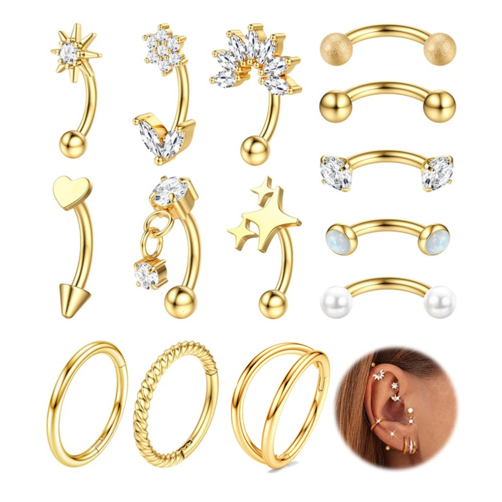 Drperfect 1PC Rook Eyebrow Pie - مراجعة Rook Curved Barbell وسعره