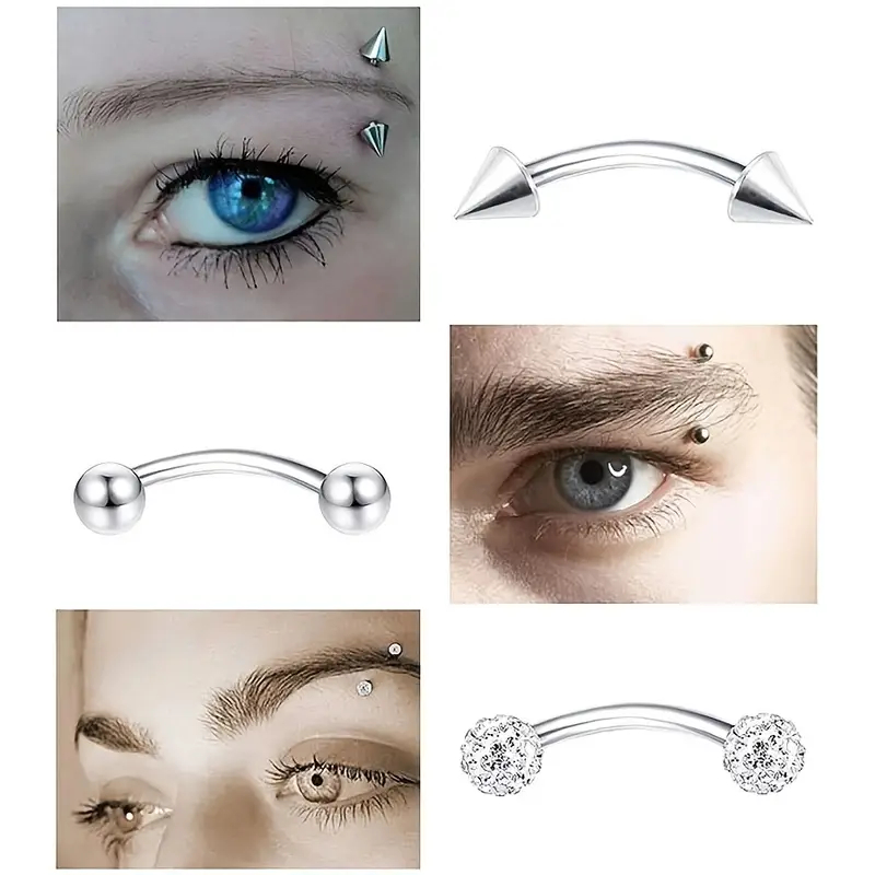 8PCS/Set 16G Eyebrow Rings for - مراجعة Rook Curved Barbell وسعره