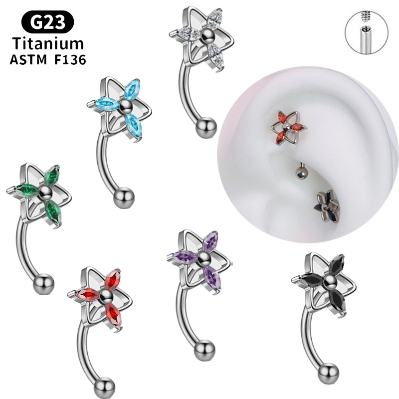 NORYAN ASTM F136 Titanium Trin - مراجعة Rook Curved Barbell وسعره