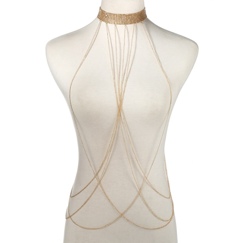 Gold Color Body Chain Women  R - مراجعة Body Jewelry Luxury وسعره