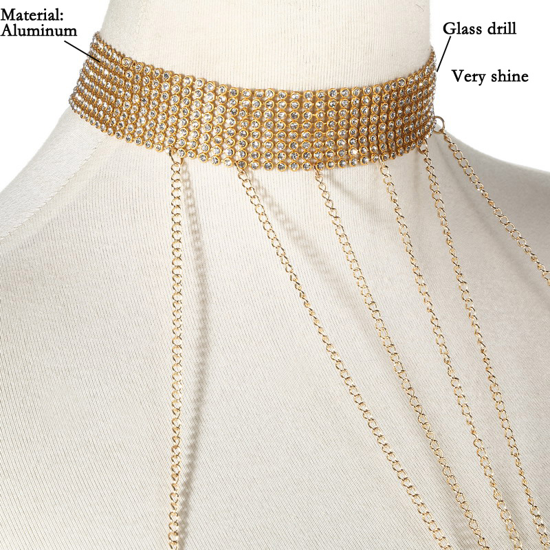 Gold Color Body Chain Women  R - مراجعة Body Jewelry Luxury وسعره