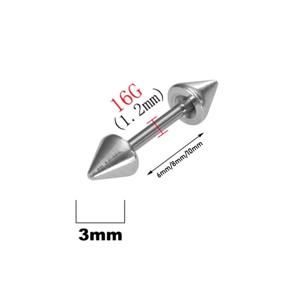 2Pcs 16G Spike Eyebrow Piercin - مراجعة Rook Curved Barbell وسعره
