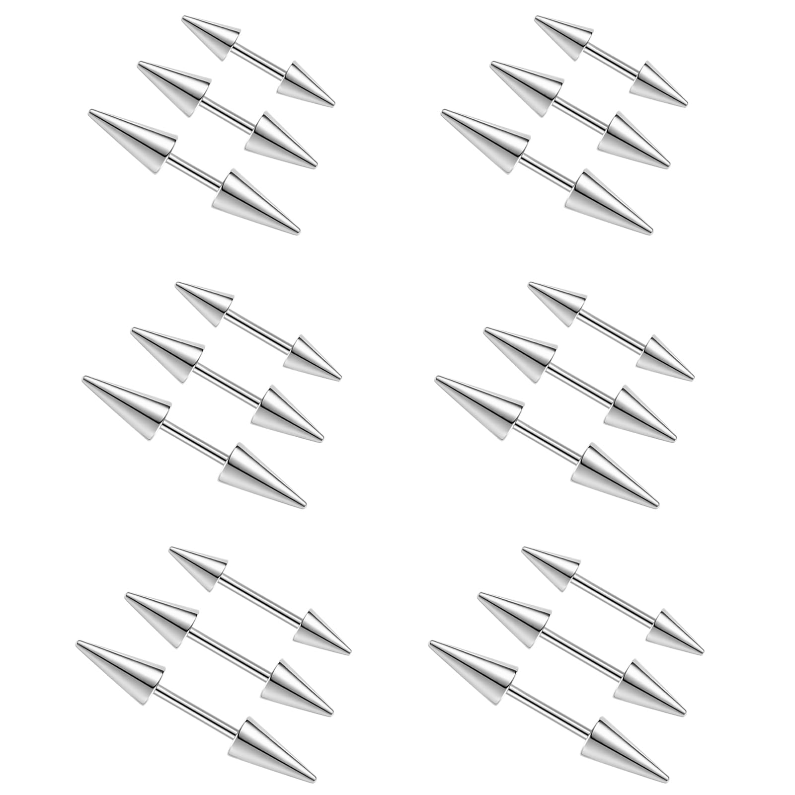 2Pcs 16G Spike Eyebrow Piercin - مراجعة Rook Curved Barbell وسعره