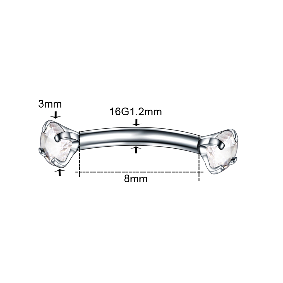 1PC Steel Curved Barbell Pierc - مراجعة Rook Curved Barbell وسعره