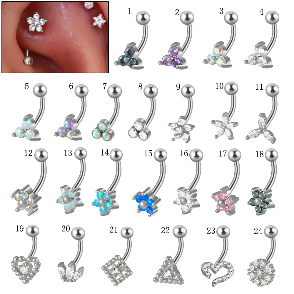 1PC G23 TItanium 16G Crystal F - مراجعة Rook Curved Barbell وسعره