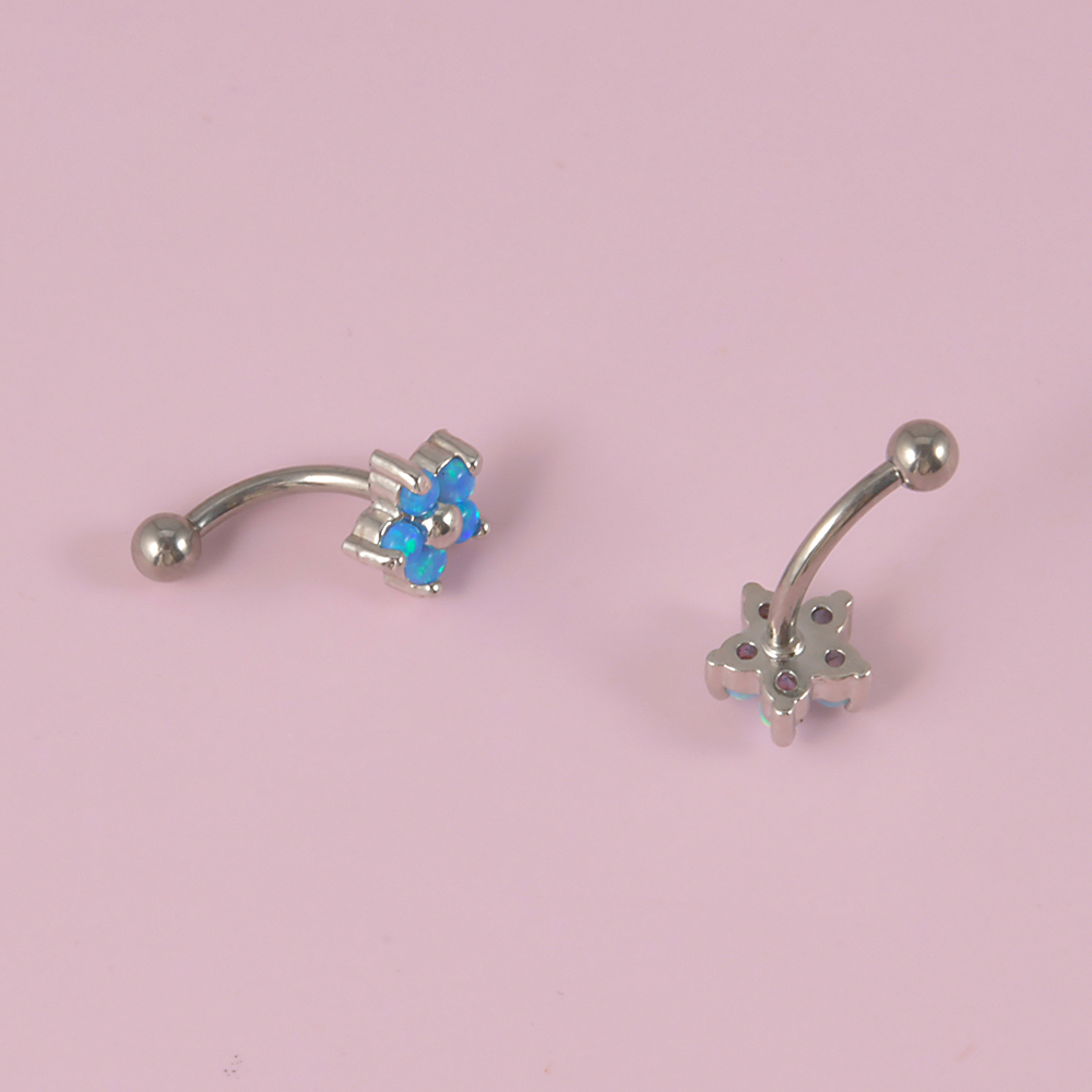 1PC G23 TItanium 16G Crystal F - مراجعة Rook Curved Barbell وسعره