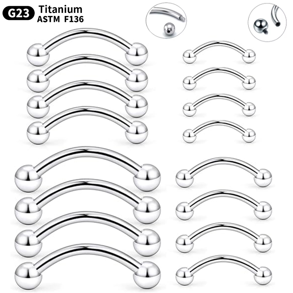 1Pc Titanium Piercing Curved B - مراجعة Rook Curved Barbell وسعره