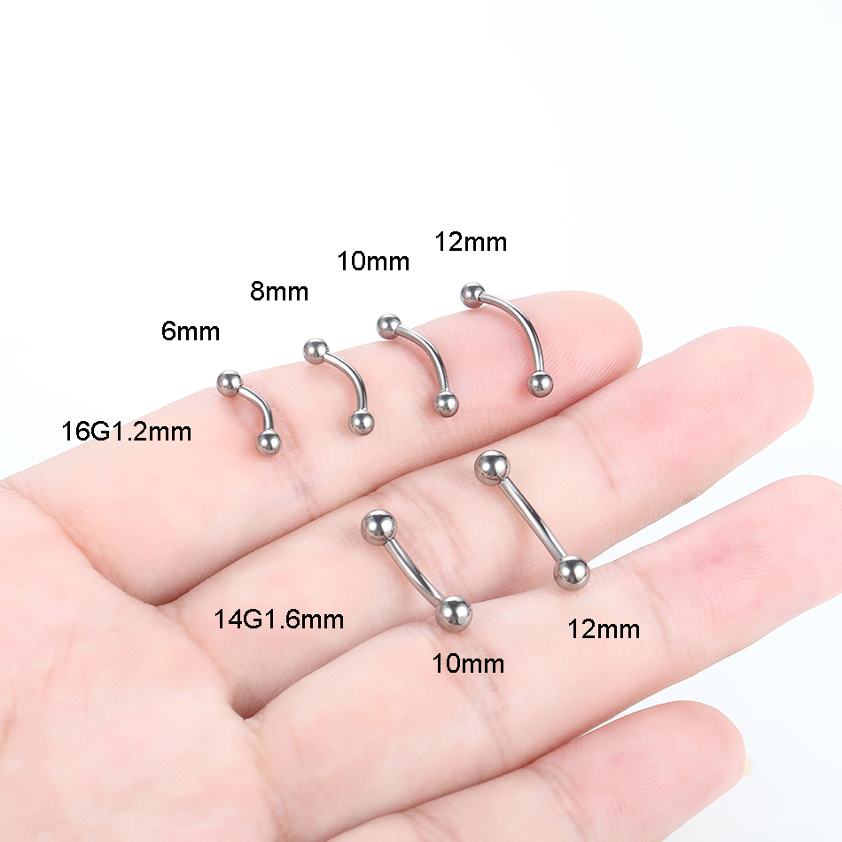 1Pc Titanium Piercing Curved B - مراجعة Rook Curved Barbell وسعره
