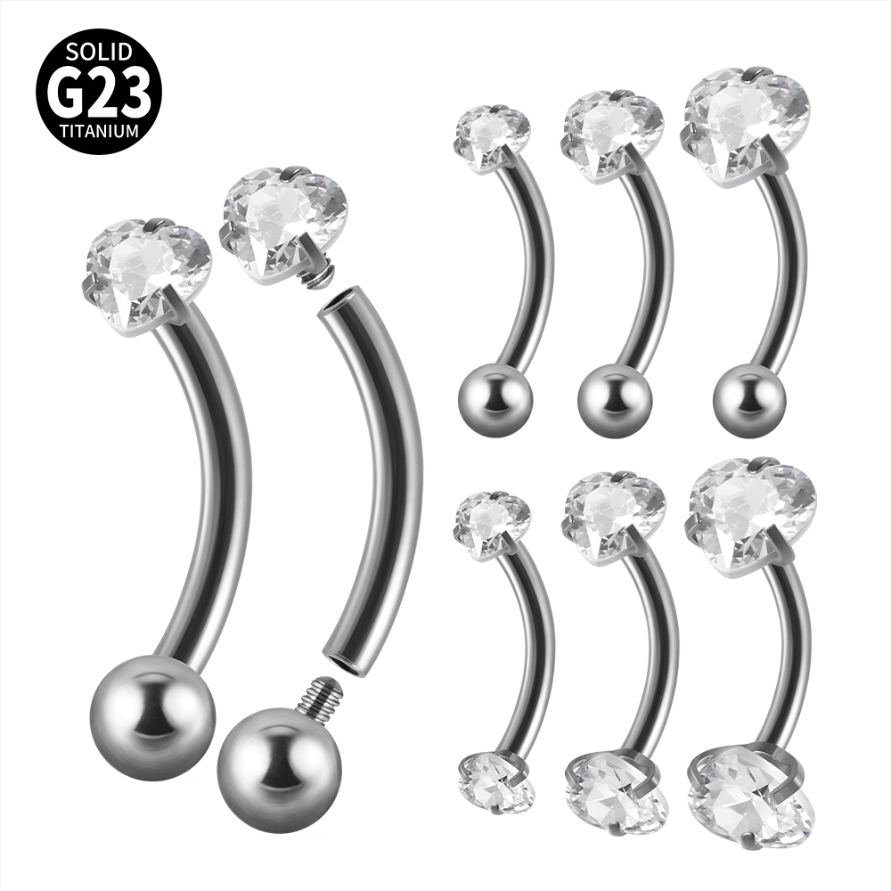 1PC G23 Titanium Eyebrow Barbe - مراجعة Rook Curved Barbell وسعره