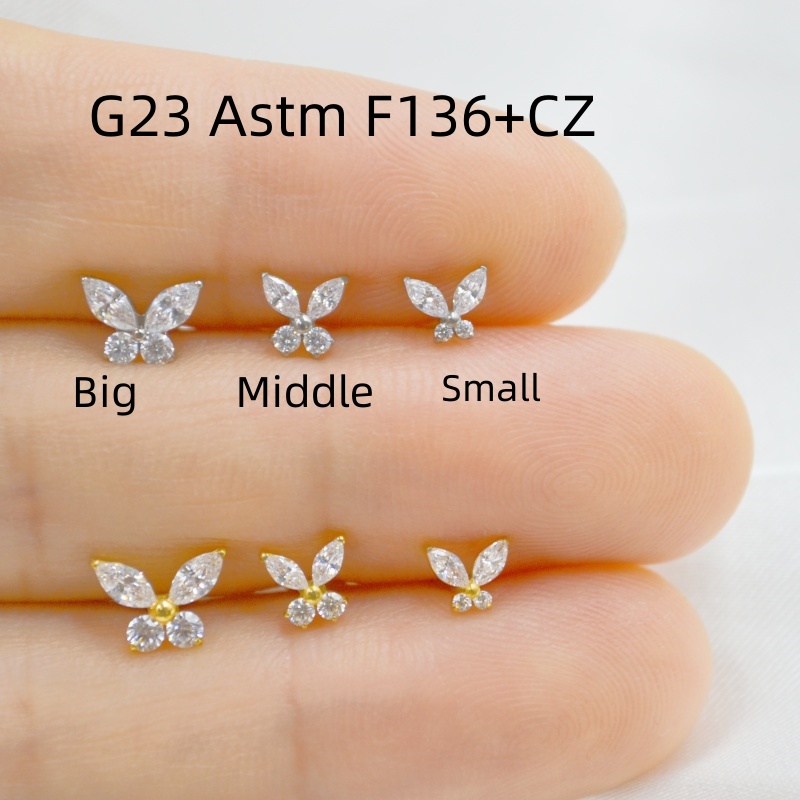 10pcs 16G G23 Titanium Astm F1 - مراجعة Rook Curved Barbell وسعره