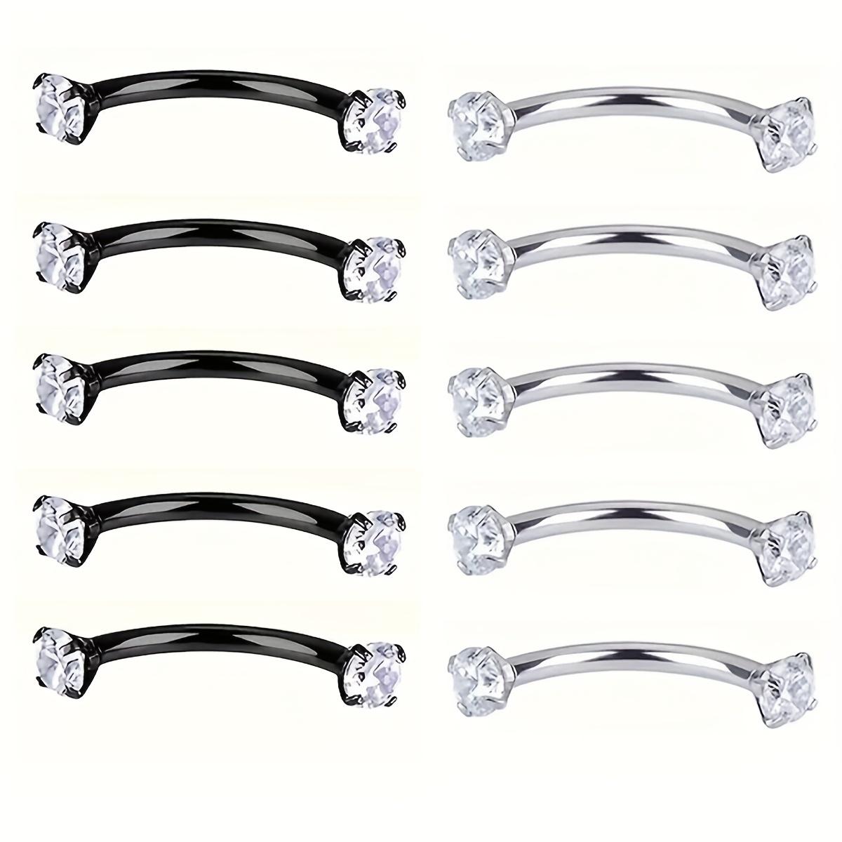 5pcs 16G Stainless Steel Eyebr - مراجعة Rook Curved Barbell وسعره