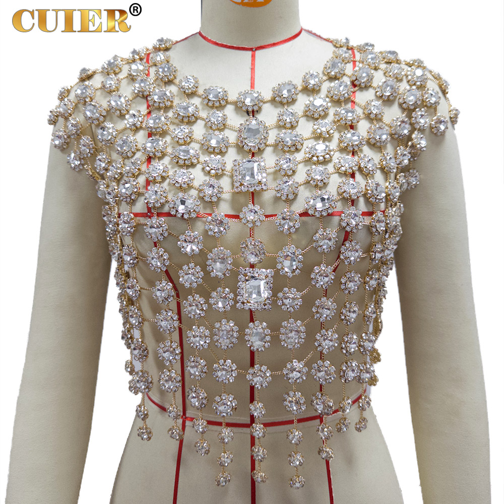 CUIER Women's Gold Rhinestone  - مراجعة Body Jewelry Luxury وسعره