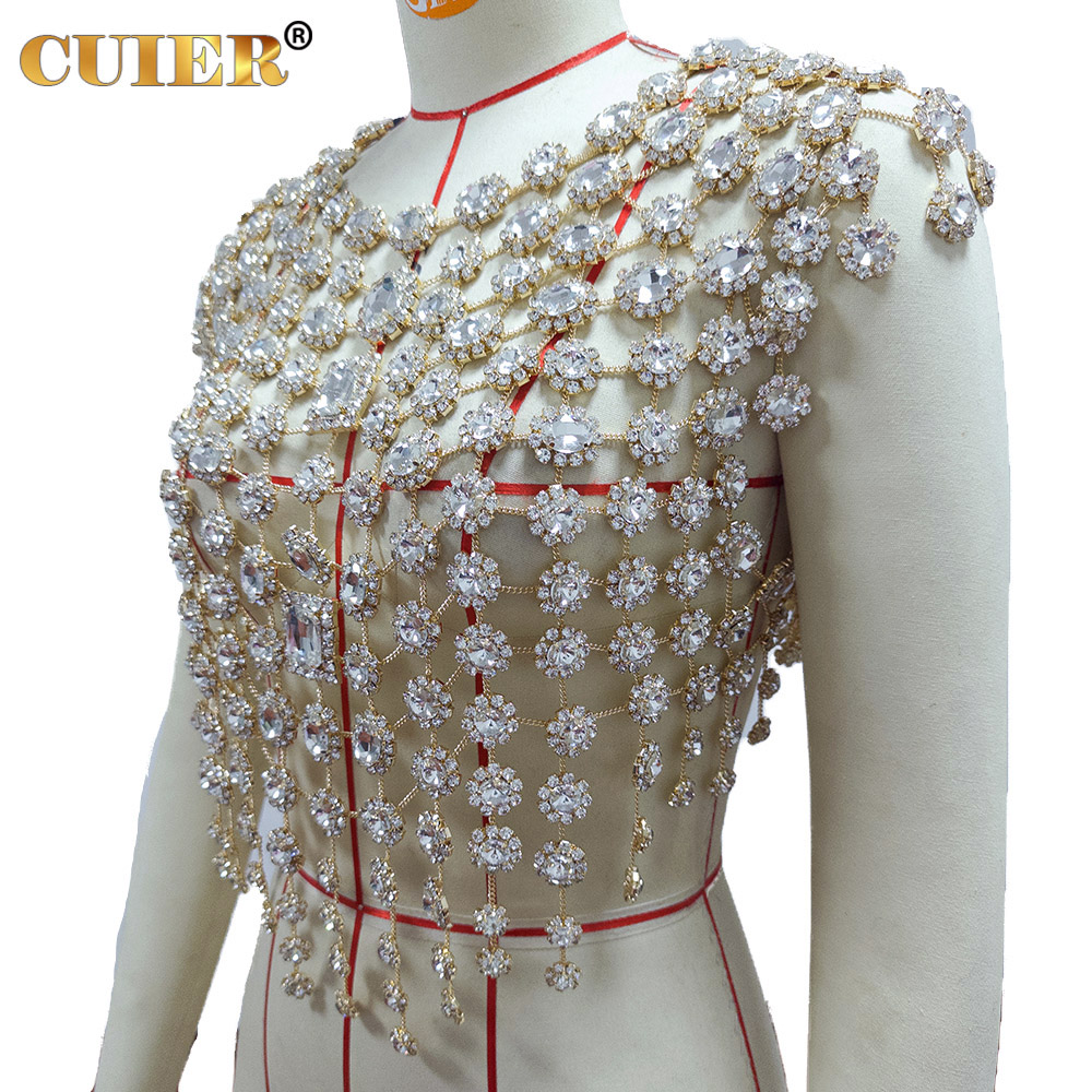CUIER Women's Gold Rhinestone  - مراجعة Body Jewelry Luxury وسعره