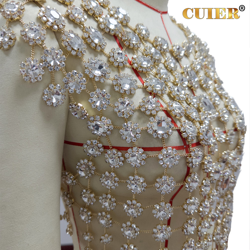 CUIER Women's Gold Rhinestone  - مراجعة Body Jewelry Luxury وسعره