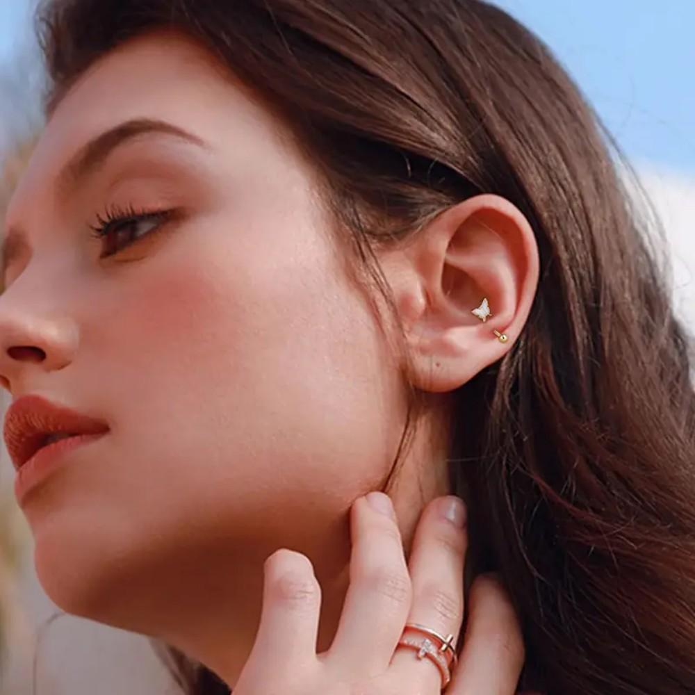 16G Stainless Steel Rook Pierc - مراجعة Rook Curved Barbell وسعره