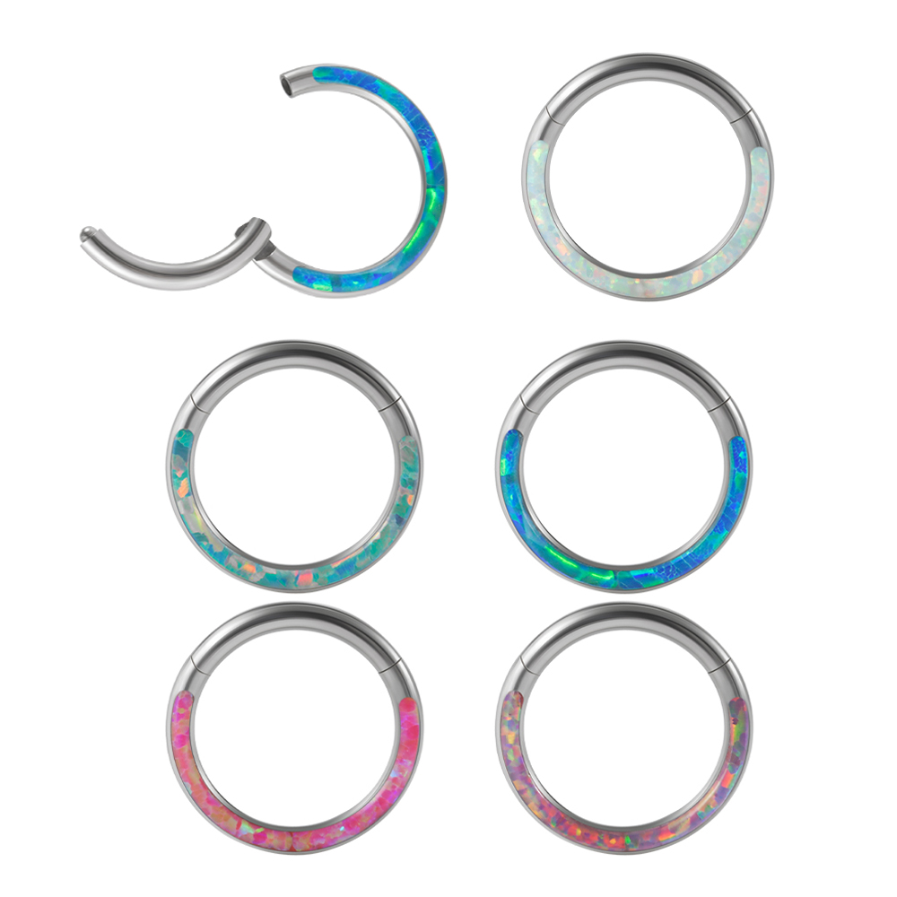 1PC Surgical Steel Opal Hinged - مراجعة Body Jewelry Quality وسعره