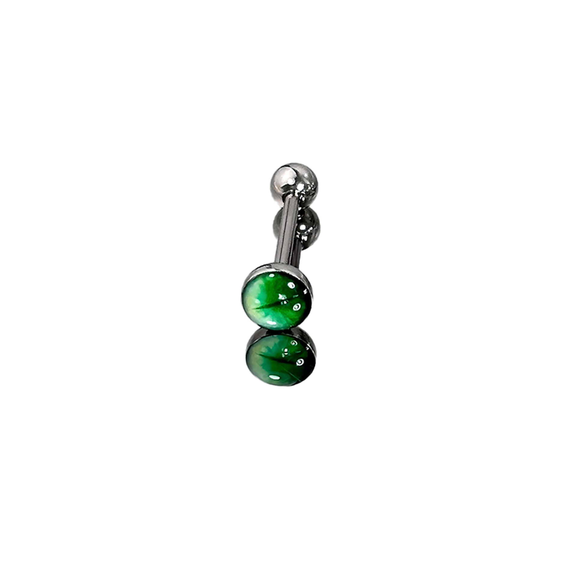1Pc High-Quality Trendy Green  - مراجعة Body Jewelry Quality وسعره