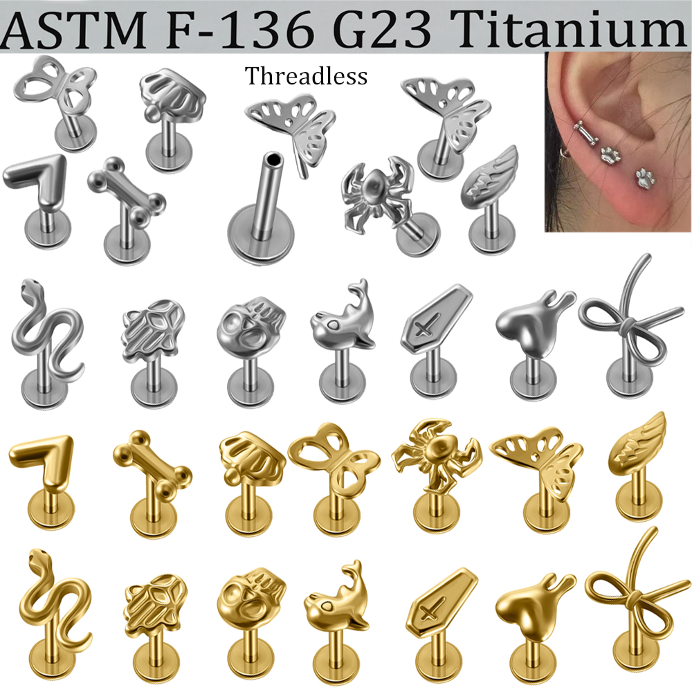 2/1Pcs G23 Solid Titanium Thre - مراجعة Body Jewelry Etc وسعره