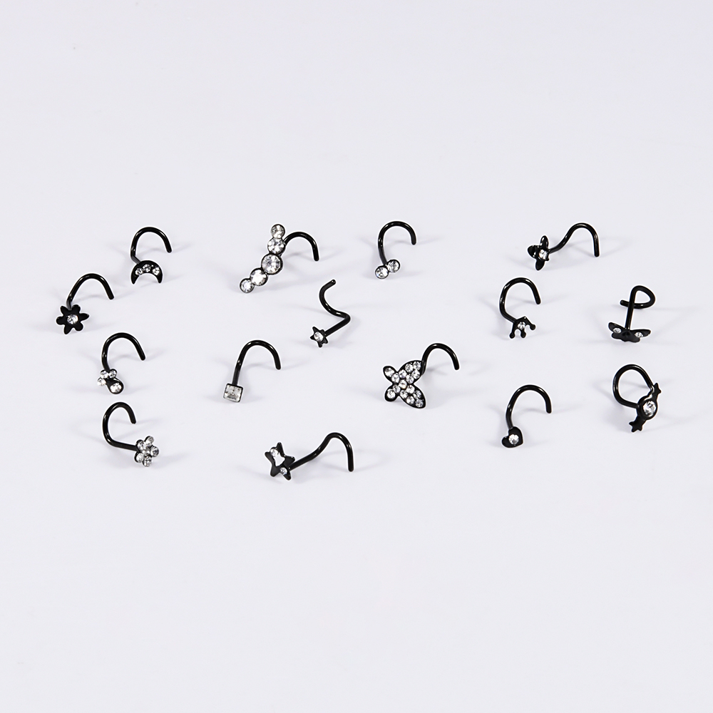 1-15PCS Surgical Steel Nose St - مراجعة Body Jewelry Etc وسعره